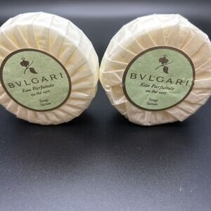 Bvlgari au the vert Green Tea Soap lot of 2 each 1.7oz Bars. Total of 3.5oz New